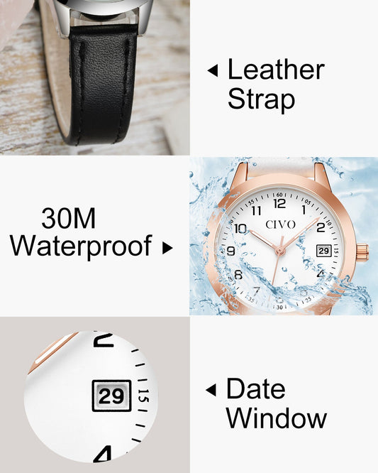 2298C | Quartz Women Watch | Leather Band