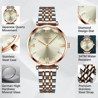 8095C | Quartz Women Watch | Stainless steel Band