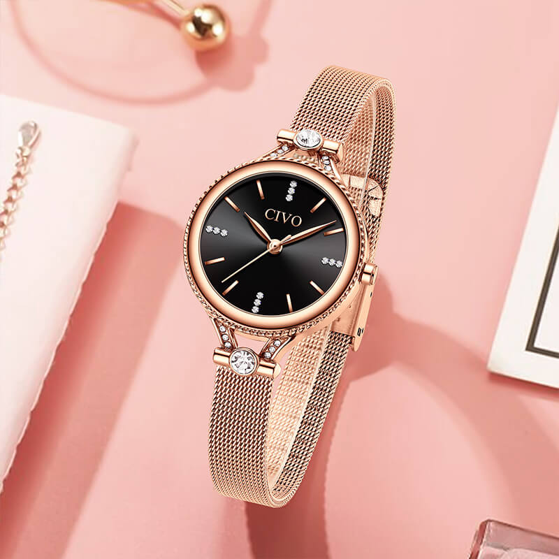 8120C | Quartz Women Watch | Mesh Band