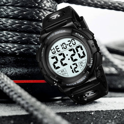 1258C | Quartz Digital Men Watch | Rubber Band