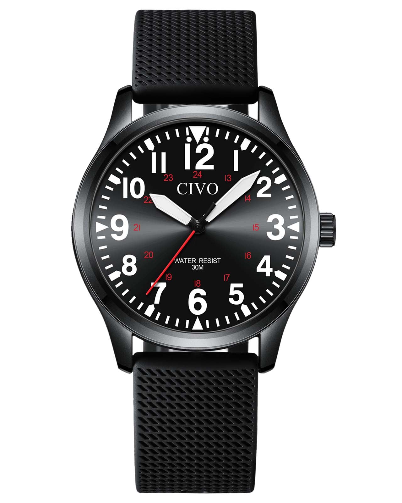 8336C | Quartz Men Watch | Rubber Band