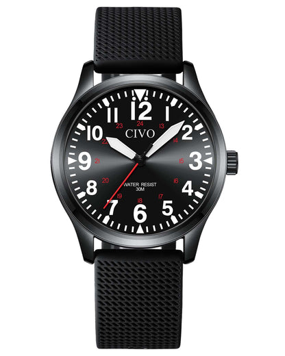 8336C | Quartz Men Watch | Rubber Band