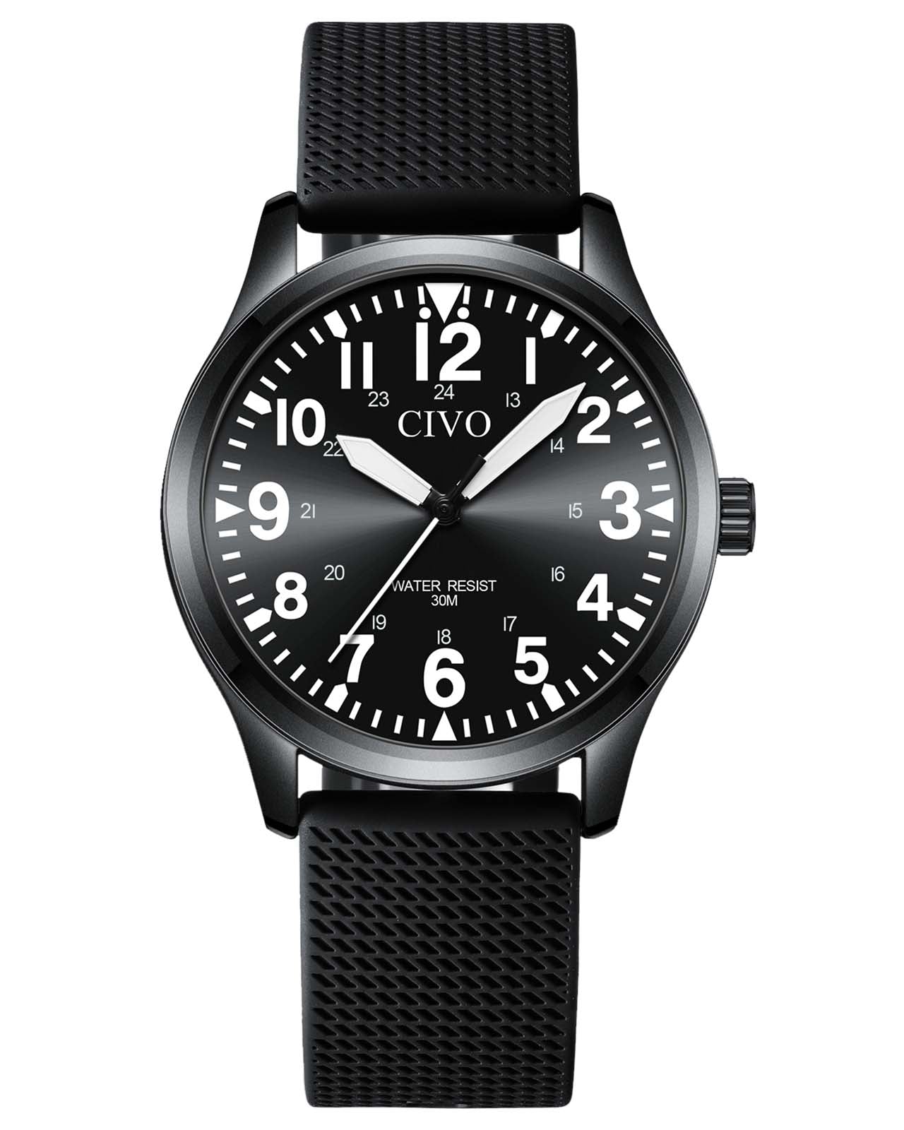 8336C | Quartz Men Watch | Rubber Band