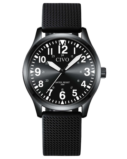 8336C | Quartz Men Watch | Rubber Band