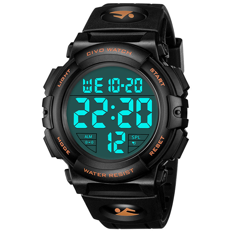1258C | Quartz Digital Men Watch | Rubber Band
