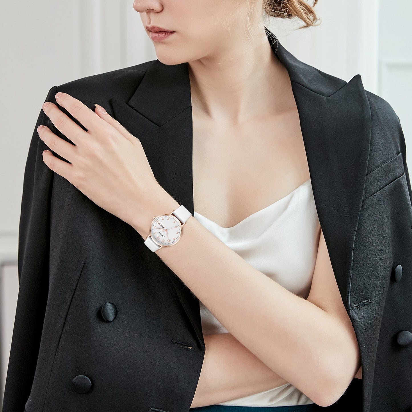 2408C | Quartz Women Watch | Leather Band