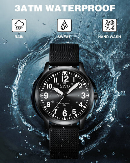 8336C | Quartz Men Watch | Rubber Band