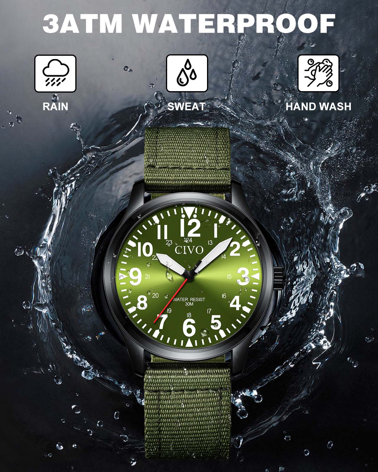 8336C | Quartz Men Watch | Nylon Band