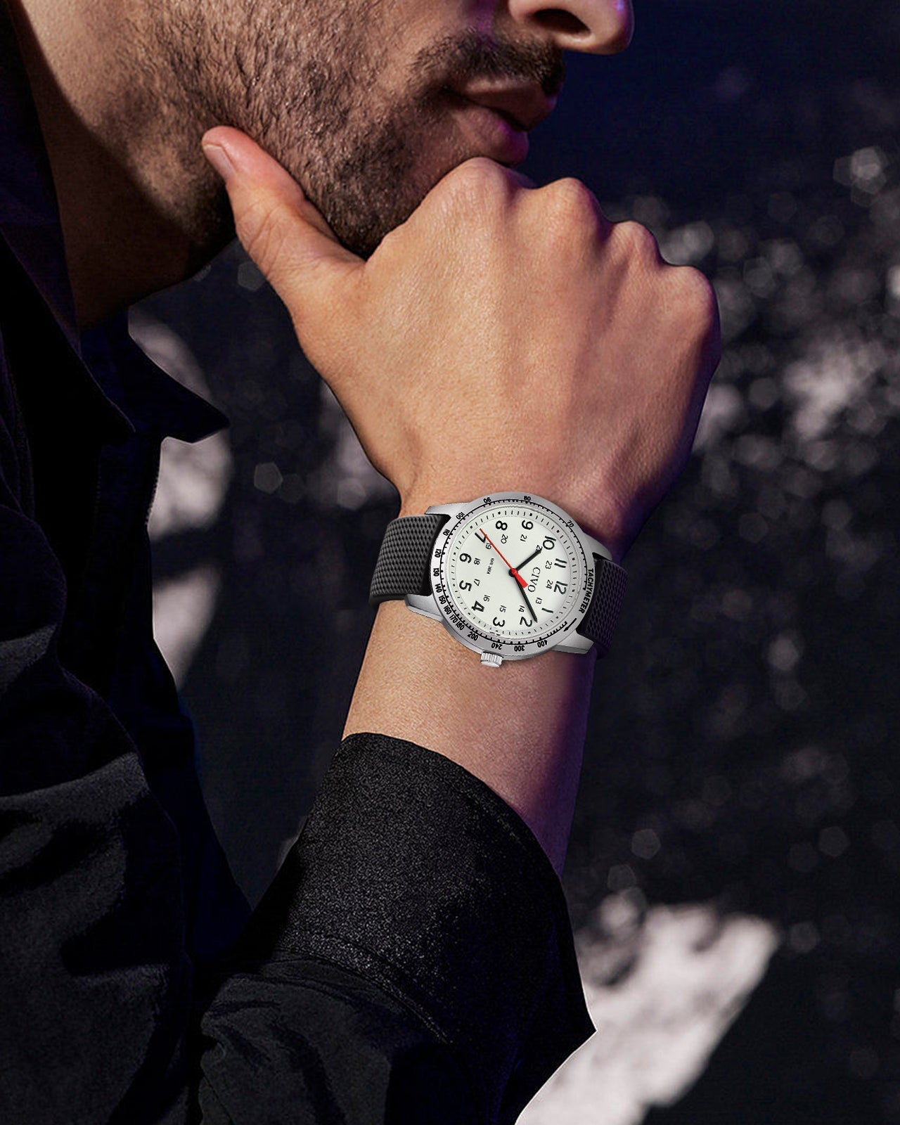 8343C | Quartz Men Watch | Rubber Band