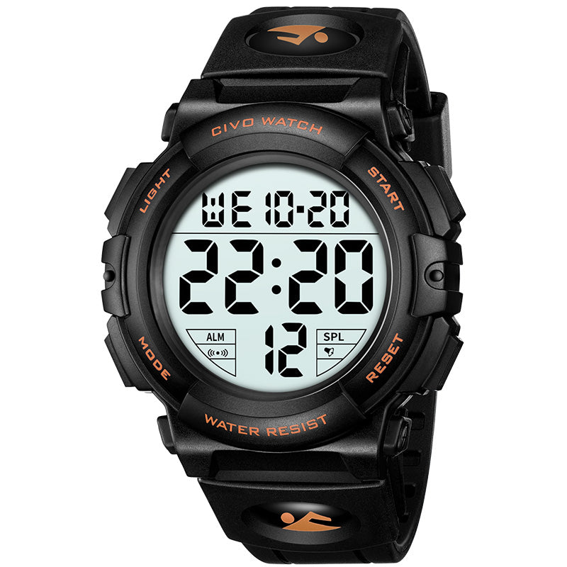 1258C | Quartz Digital Men Watch | Rubber Band