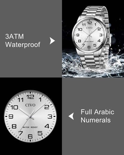 8347C | Quartz Men Watch | Stainless Steel  Band