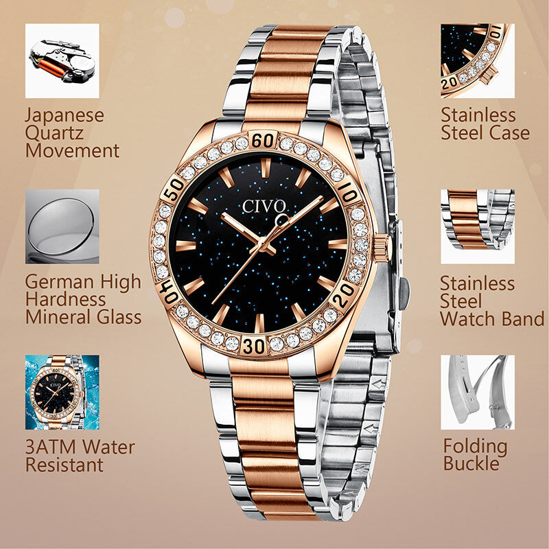 8118C | Quartz Women Watch | Stainless steel Band