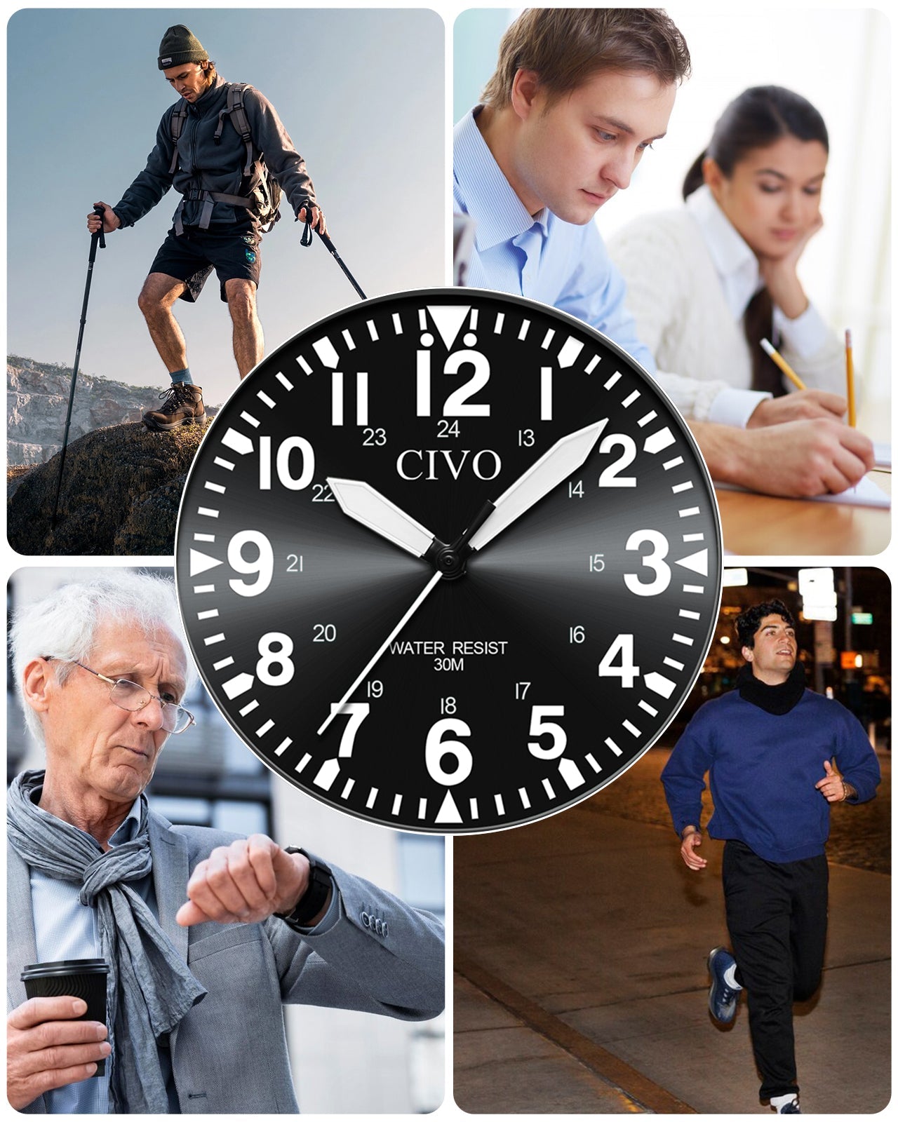 8336C | Quartz Men Watch | Rubber Band