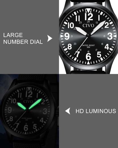 8336C | Quartz Men Watch | Rubber Band