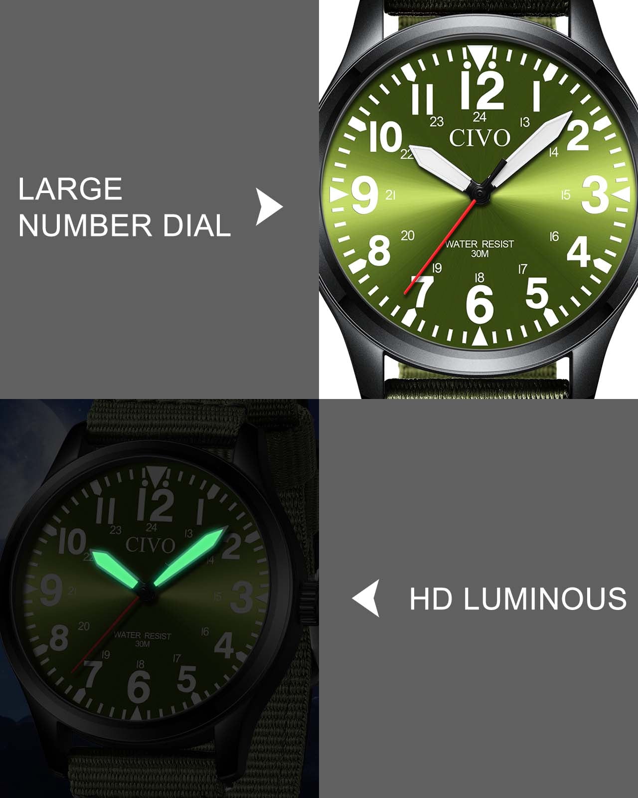 8336C | Quartz Men Watch | Nylon Band