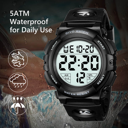 1258C | Quartz Digital Men Watch | Rubber Band