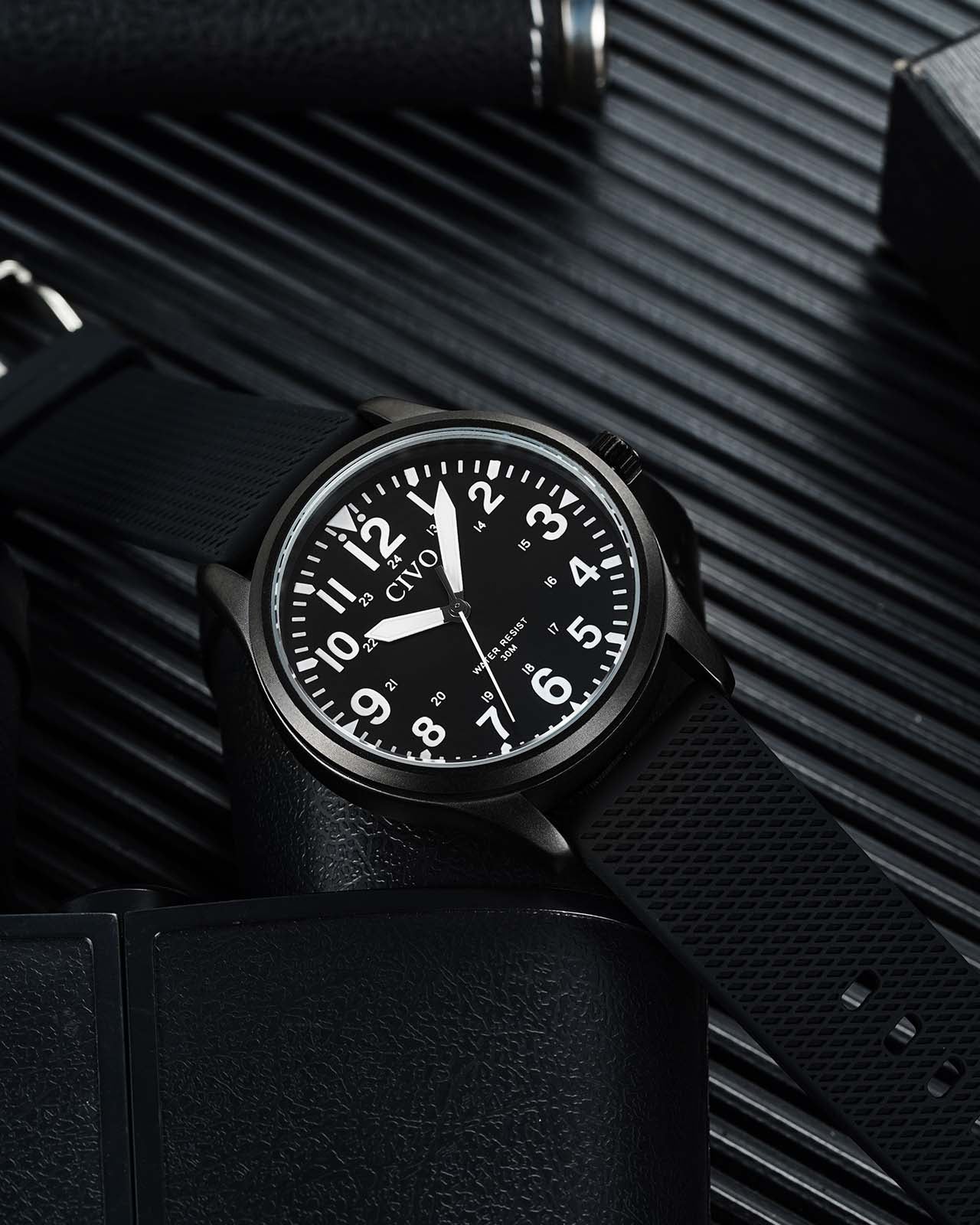 8336C | Quartz Men Watch | Rubber Band