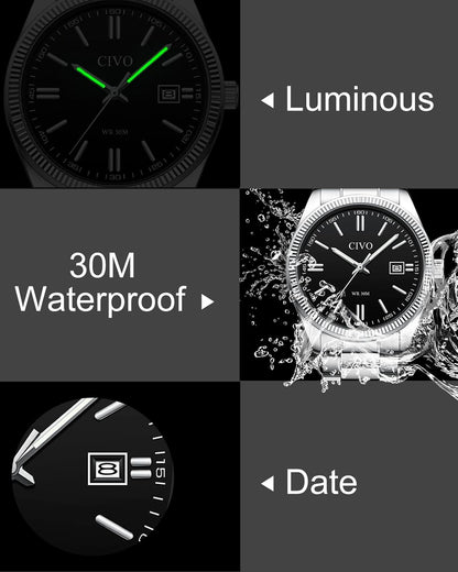 8349C | Quartz Men Watch | Stainless Steel  Band