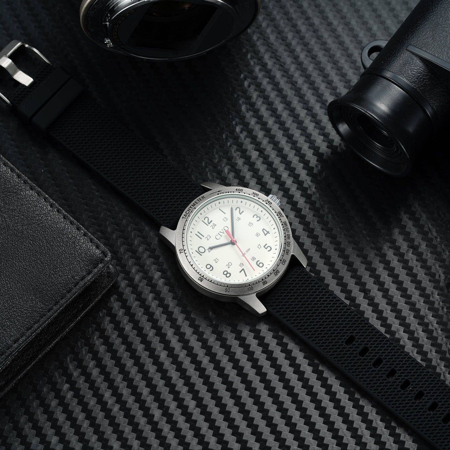 8343C | Quartz Men Watch | Rubber Band