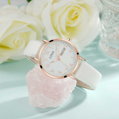2408C | Quartz Women Watch | Leather Band