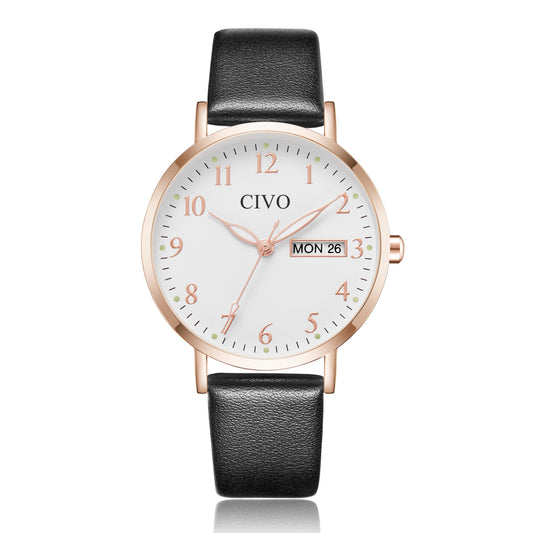 2408C | Quartz Women Watch | Leather Band